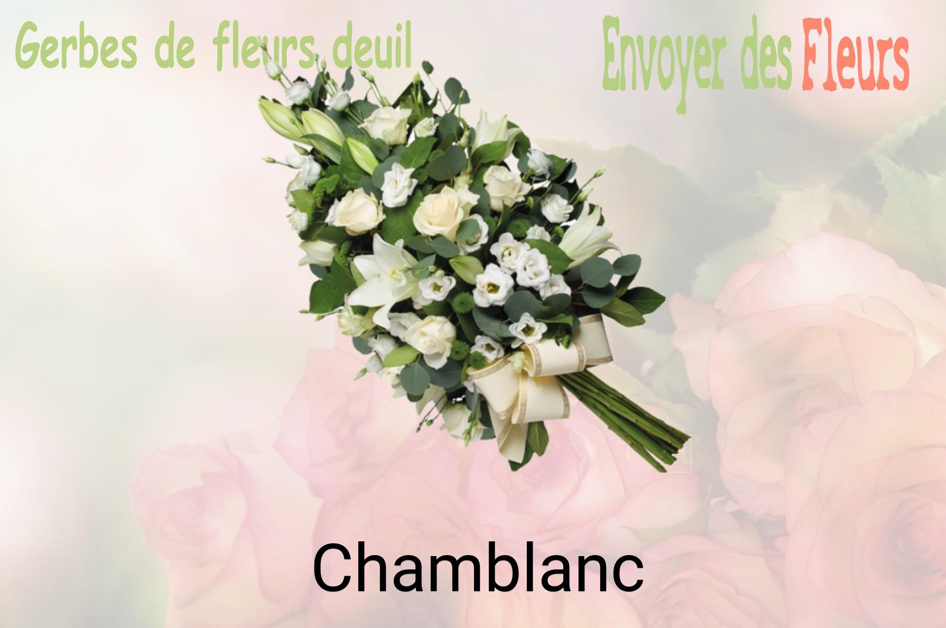 Gerbe de fleurs de deuil livrée à Chamblanc